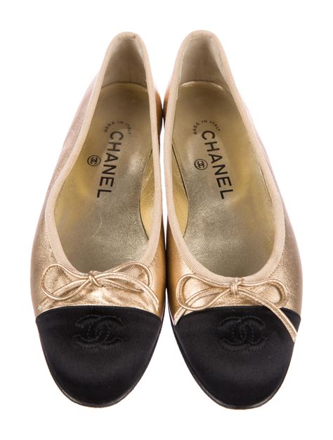 chanel gold ballet flats|chanel ballet flats price euro.